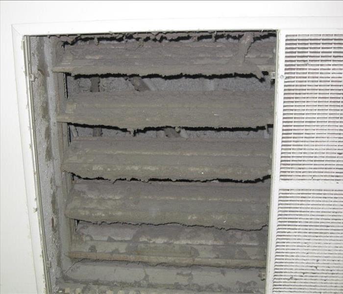 Dirty vent from a fire residue